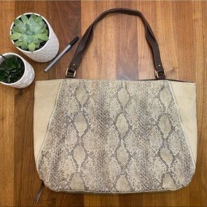 Stella & Dot Snakeskin The Switch Shoulder Bag